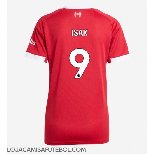 Camisa de Futebol Liverpool Alexander Isak #9 Equipamento Principal Mulheres 2025-26 Manga Curta